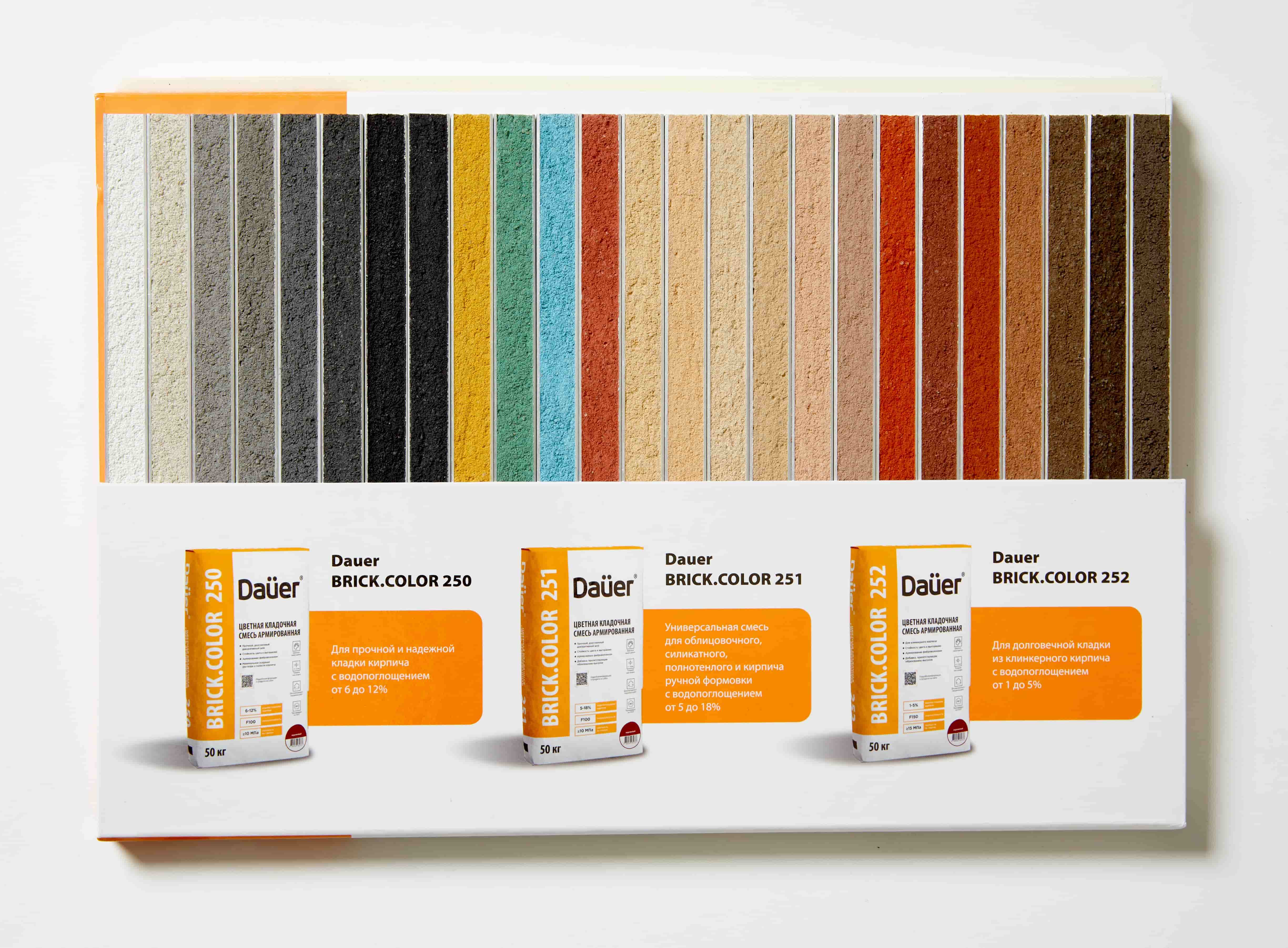 Цветная кладочная смесь армированная DAUER BRICK.COLOR 250 кирпичный, 50 кг фото 4